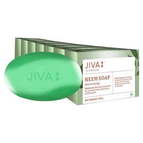 Buy Jiva Neem Soap - 100gm (Pack of 7) | 100% Pure & Natural | Deep ...