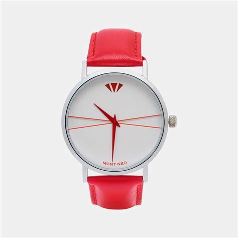 Mont Neo Men Silver Leather Watch 8005T-L1112 – Just In Time