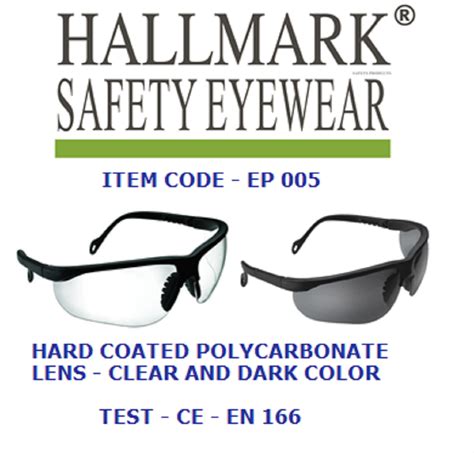 Eye Protection - EP 001 Hallmark Safety Goggles / Eyewear Service ...