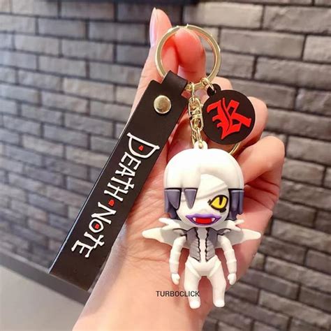 Death Note Rem Rubber Keychain with Wrist Strap – 3D Shinigami Figure ...