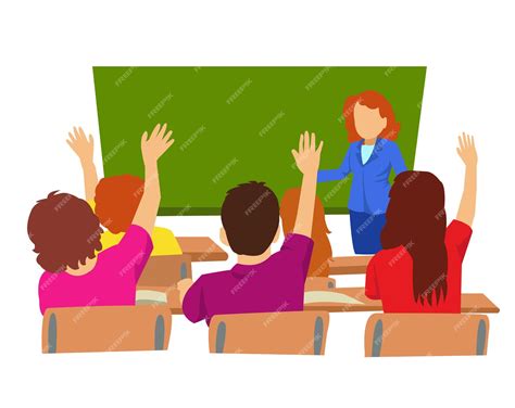 Student Raising Hand Clip Art