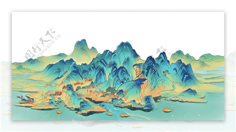 千里江山图图片素材-编号38860938-图行天下