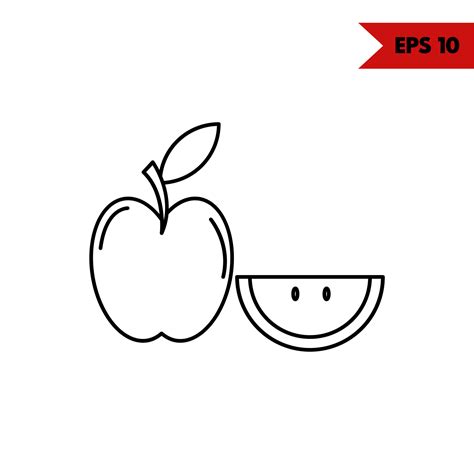 Image result for Apple Line Vector