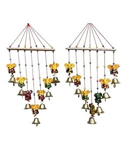 Handcrafted Rajasthani Ganesh Wind Chime Door/Wall Hanging Decorative ...