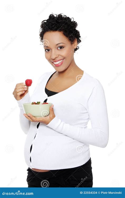 Pregnant Woman Bowl Full of Strawberries. Stock Photo - Image of bowl ...