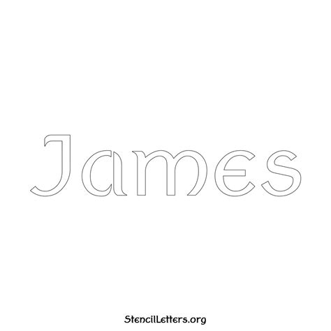James Free Printable Family Name Stencils with 6 Unique Typography and ...