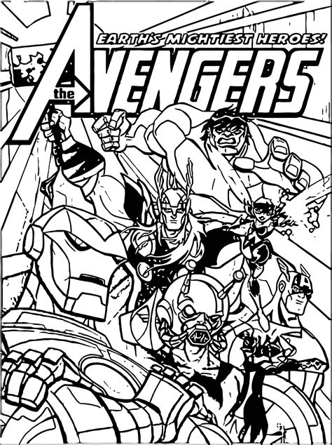 The Avengers Coloring Sheet