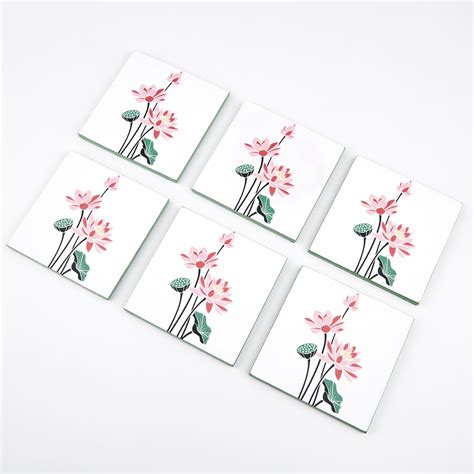 Buy Corsica Set of 6 Wooden Printed Coasters with Holder from Corsica ...
