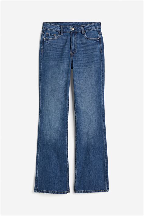 Women's Denim blue Bootcut High Jeans | H&M IN