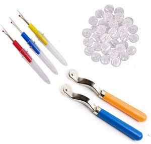 Crafts Haveli 3 Items Combo : 3 Seam Ripper, 2 Tracing Wheel & 20 White ...