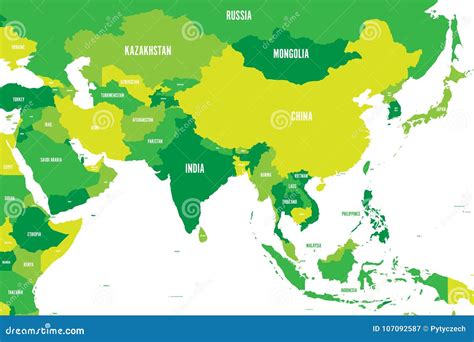 Simple Map Of Asia