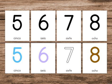 Spanish Number 3-part Cards (printable Montessori Materials) - Etsy