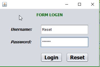 +Log in Form Java Databse 的图像结果