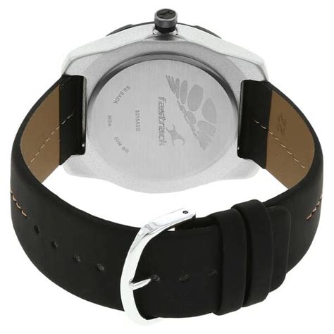 Buy Online Fastrack Quartz Analog Silver Dial Leather Strap Watch for ...