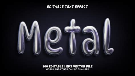Metal text effect | Premium Vector