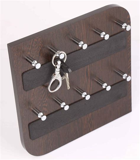 Anikaa Engineered Wood Wall Hooks Stand/Wooden Key Holder Stand/Key ...
