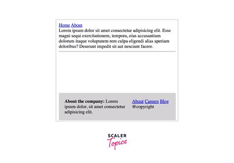 HTML Footer Tag 的图像结果