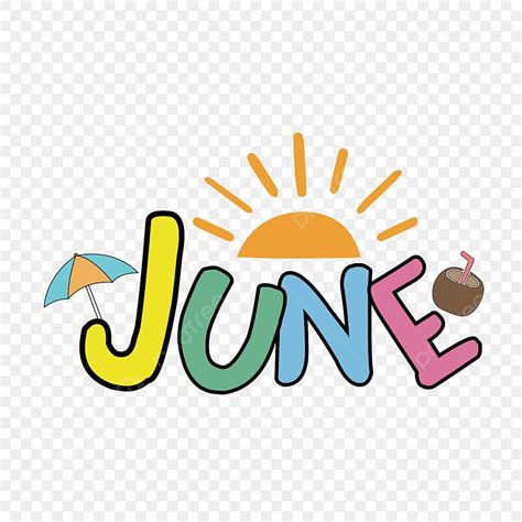 June Banner Clip Art