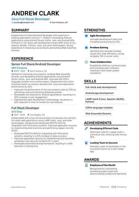 Image result for Java Developer Resume Examples