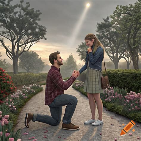 Nick Williams and Cassie getting engaged on Craiyon