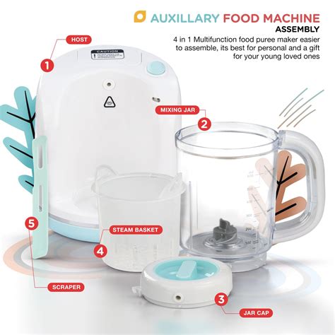 BAYBEE 4-in-1 Multifunctional Electric Baby Food Processor for Baby Fo ...