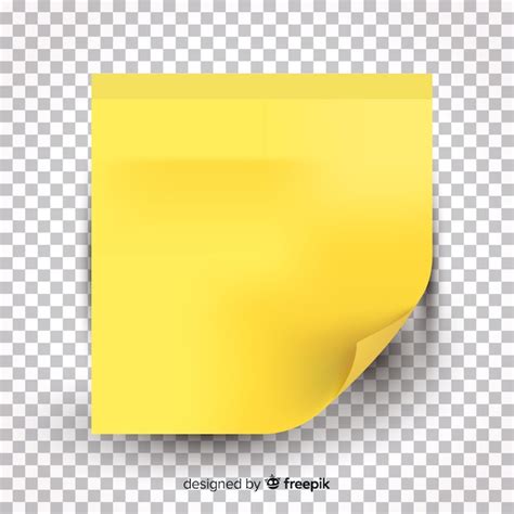 Realistische postnota op transparante achtergrond | Gratis Vector