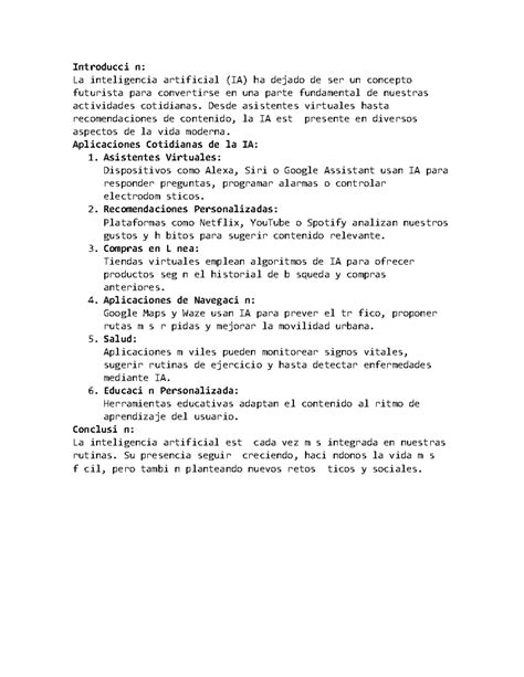 La IA en Nuestra Vida Diaria: Aplicaciones y Retos Éticos - Studocu