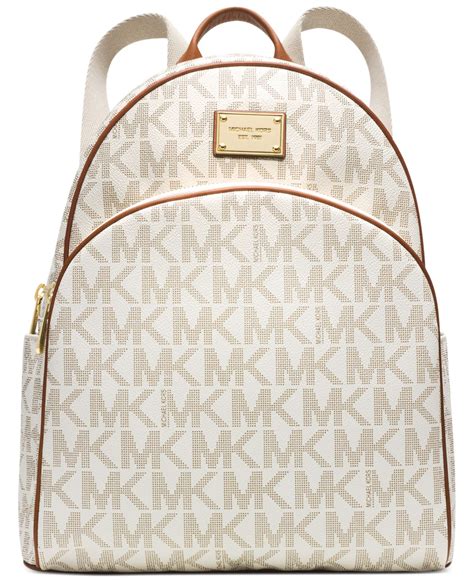 Michael Kors Michael Signature Large Backpack in White - Lyst