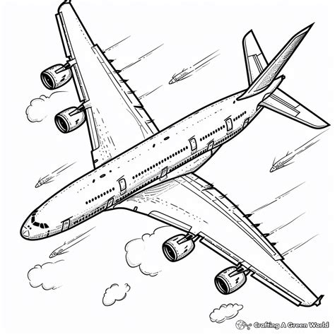 A380 Airplane Coloring Pages - Free & Printable!