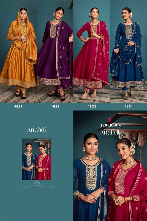 ANANDI BY RANGOON 4821 TO 4824 SERIES BEAUTIFUL FESTIVE SUITS COLORFUL ...