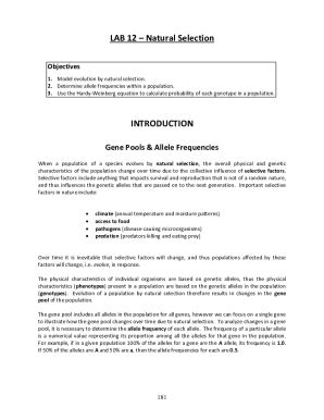 Fillable Online lab 8 sample2 ap population genetics - BIOLOGY JUNCTION ...