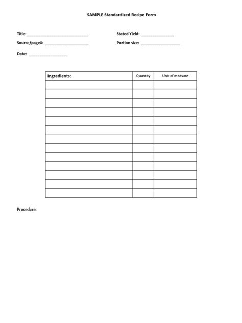 Image result for Action Form Recipe Example