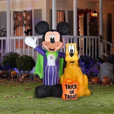 Buy Gemmy Airblown Inflatable Vampire Mickey Mouse and Pluto, 5 ft Tall ...