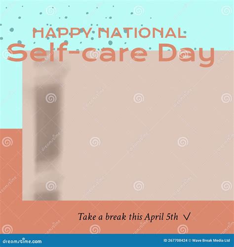 Composition of National Self-care Day Text and Copy Space Over Pattern ...