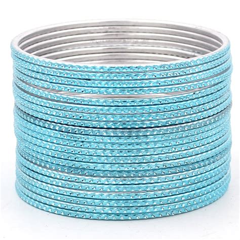 Set of 24 Shining Bangles with Embossed Pattern by Leshya – BANGLES BY ...