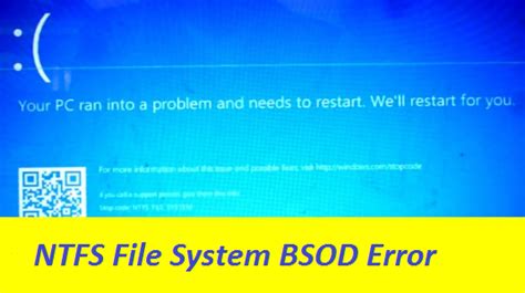 Image result for Windows Installation NTFS File System Error