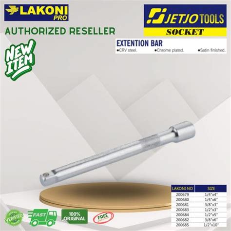 Jual JETJO TOOLS Lakoni Pro Sambungan Kunci Sok 3/8"x3"Extention Bar ...