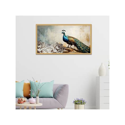 Buy Dekorstation Peacock Canvas Wall Painting Online