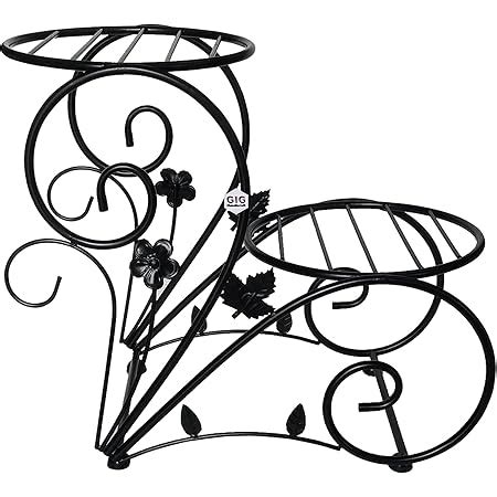 TRUPHE Metal Plant Stand | 3 Plant Pot Holder Stand | Indoor/Outdoor ...