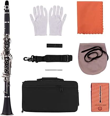 Taruor Clarinet,ABS 17-Key Clarinet Bb Flat with Carry Case Gloves ...