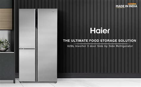 Haier 598L Frost Free Inverter Triple Door Side by Side Refrigerator ...