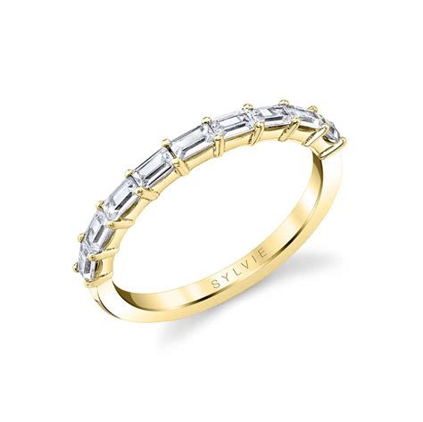 Baguette Wedding Band | Baguette Diamond Bands | Sylvie Jewelry