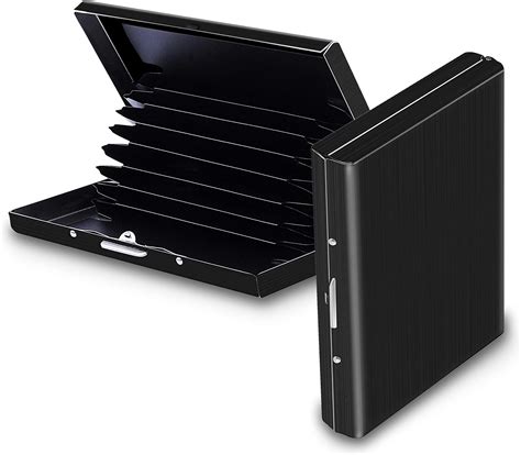 Buy DAHSHA 6 Slots RFID Metal Credit Debit Card Holder Wallet for Men ...