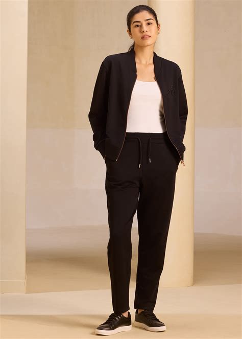 Stylish Embroidered Zipper Jacket in Black | Shop Now – ALONGE