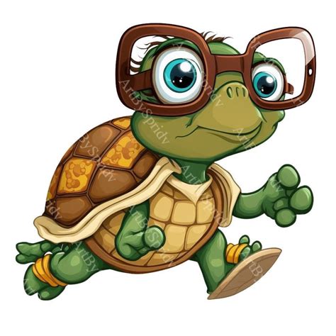 Cute Turtle Print Clip Art Png File Digital Instant Download,kids ...