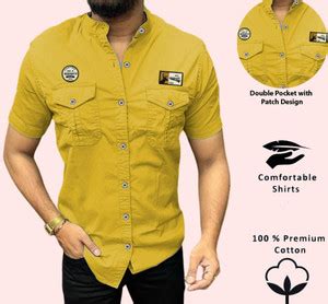SHIRTZONE Men Solid Casual Yellow Shirt - Buy SHIRTZONE Men Solid ...