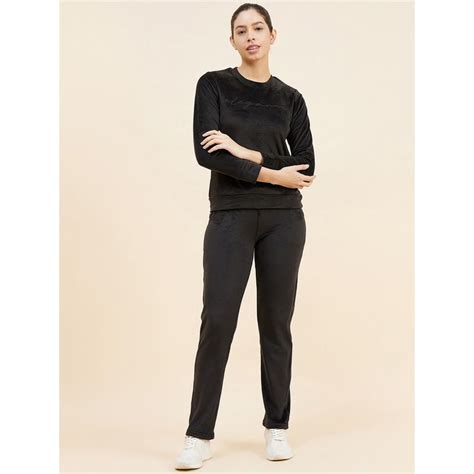 Buy Sweet Dreams Women Solid Tracksuit (Set of 2) Online
