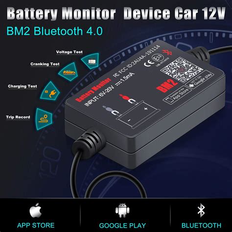 Battery Monitor BM2 Bluetooth 4.0 Device Car 12V Battery Tester: Buy ...