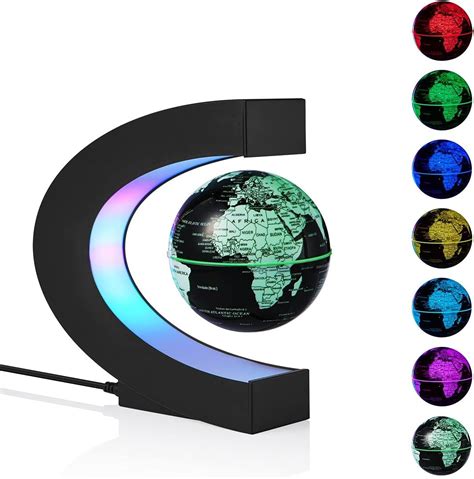 Amazon.com: Levitating Globe Multi-Color Changing Rotating Floating ...