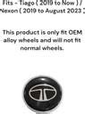 Auto-Ex Car Alloy Wheel Cap Wheel Hub Caps Centre Cover Black Tiago ...